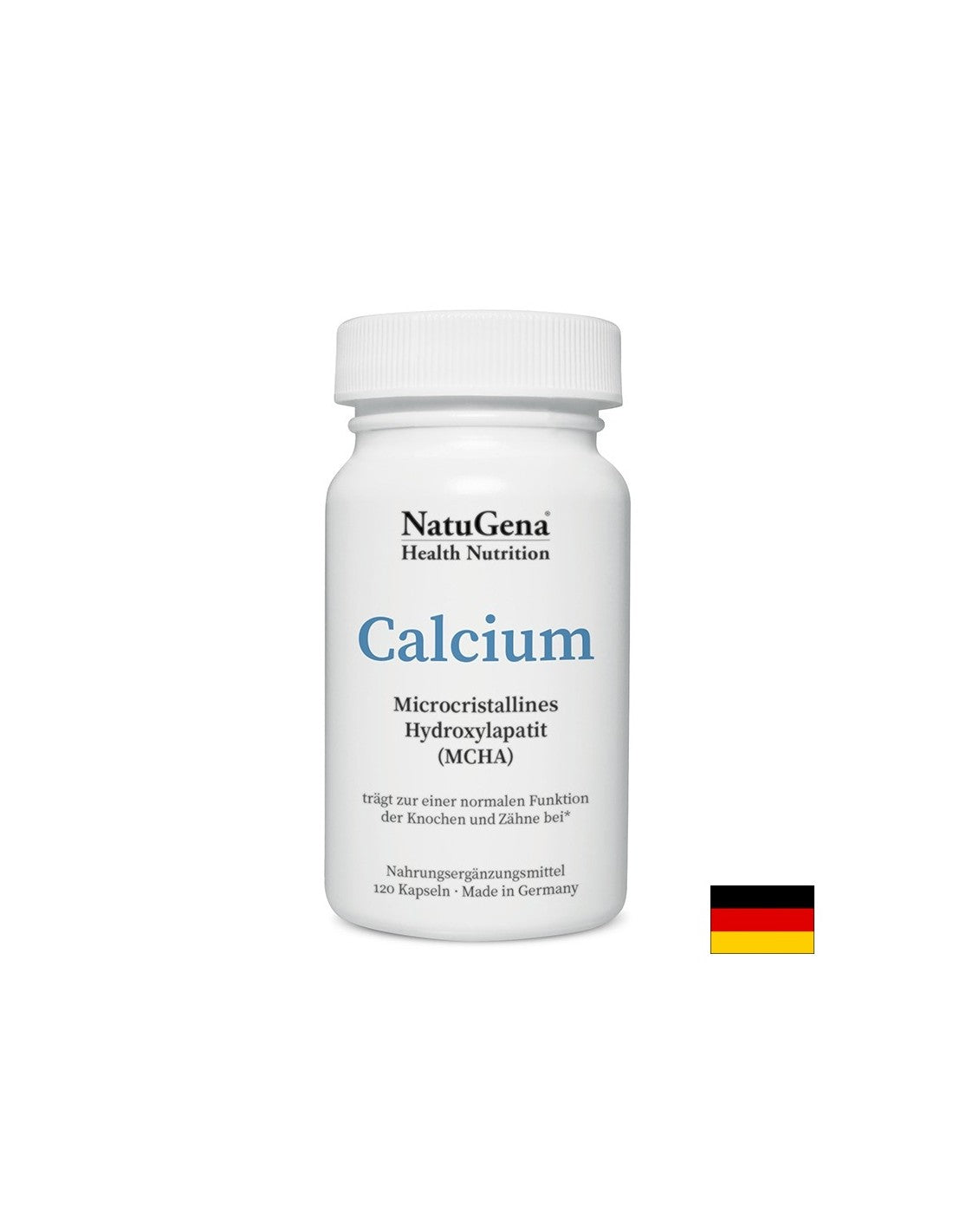 Knochenpflege – Kalzium (MCHA) + Vitamin D3, 120 Kapseln