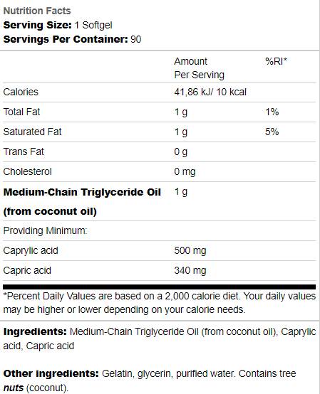 MCT Pure 1000 mg 90 Gelkapseln