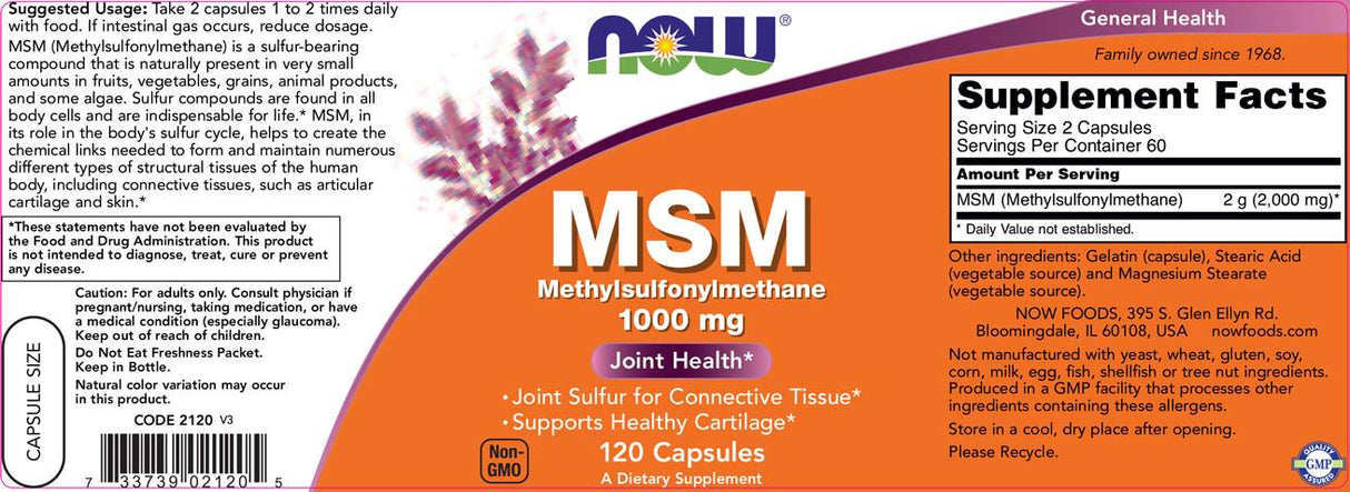 MSM 1000 mg – 240 Kapseln