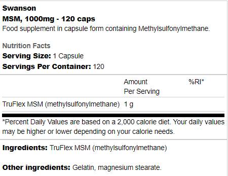MSM 500 mg 250 Kapseln