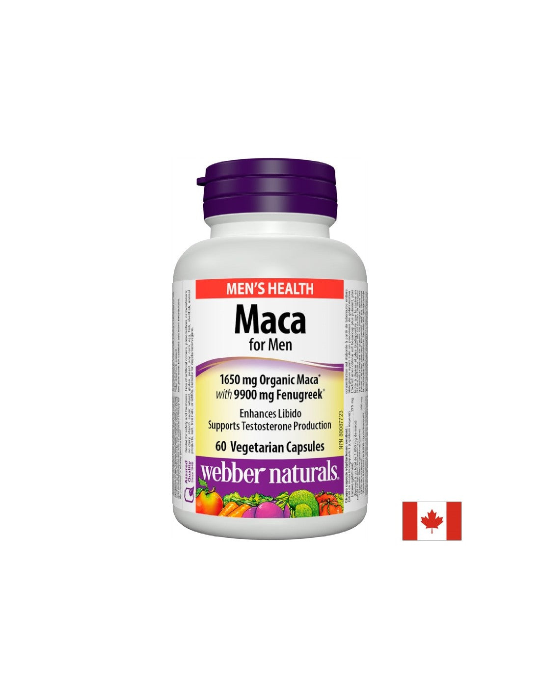 Maca für Männer, 60 Kapseln <tc>Webber Naturals</tc>