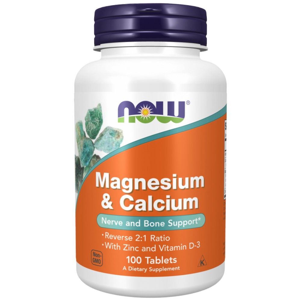 Magnesium und Kalzium | mit Vitamin D3 & L-OptiZinc – 100 Tabletten