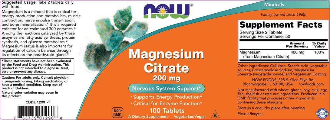 Magnesiumcitrat 200 mg – 100 Tabletten