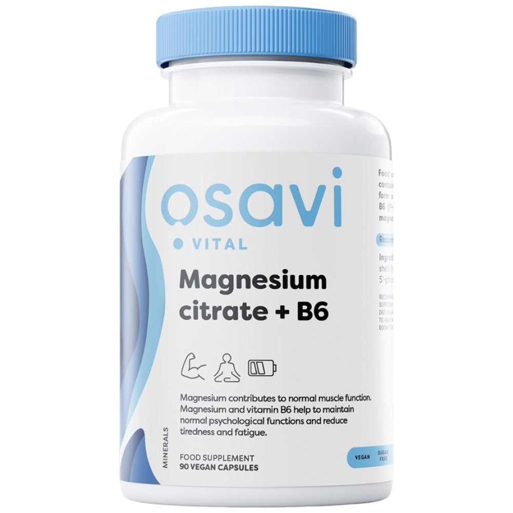 Magnesiumcitrat 375 mg + B6 | P-5-P – 90 Kapseln