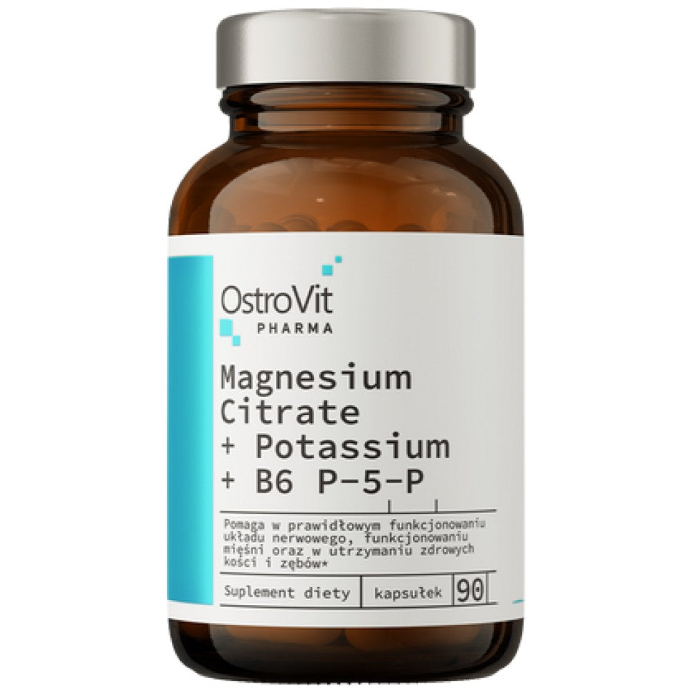 Magnesiumcitrat + Kalium + B6 P-5-P 90 Kapseln