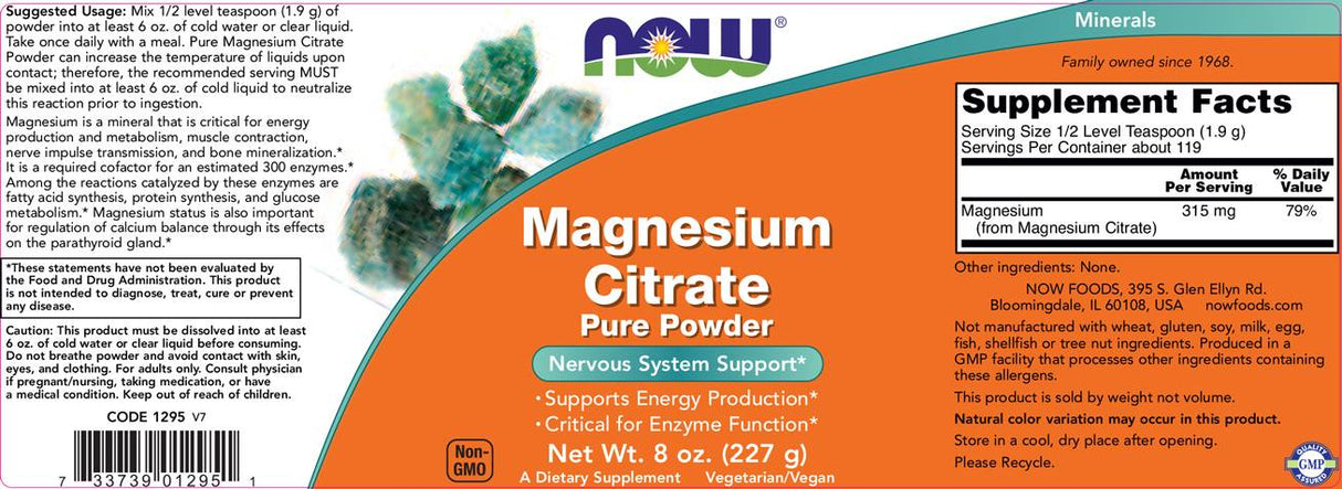 Magnesiumcitrat-Pulver – 227 Gramm