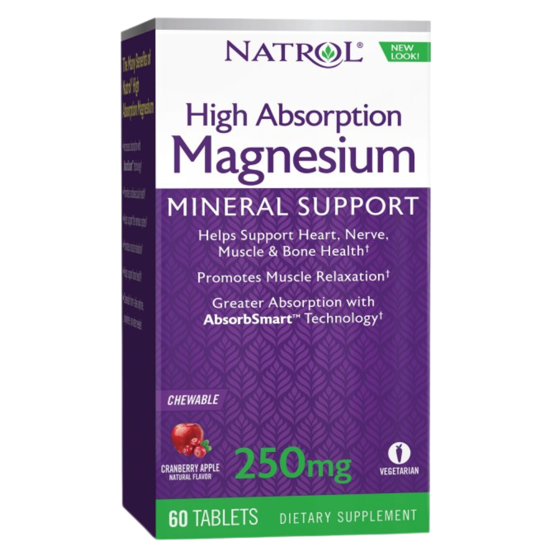 Magnesium mit hoher Absorption/60 Kautabletten.