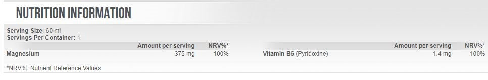 Magnesium + Vitamin B6 Shot/60 ml