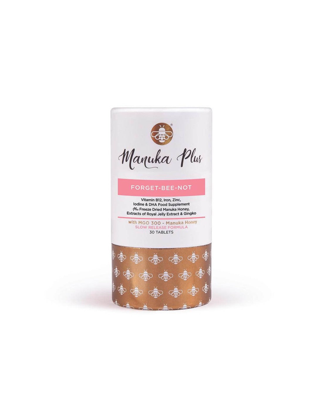 Manuka Plus® Forget-Bee-Not/Strong Memory Formula mit Manuka-Honig, MGO 300, 30 Tabletten