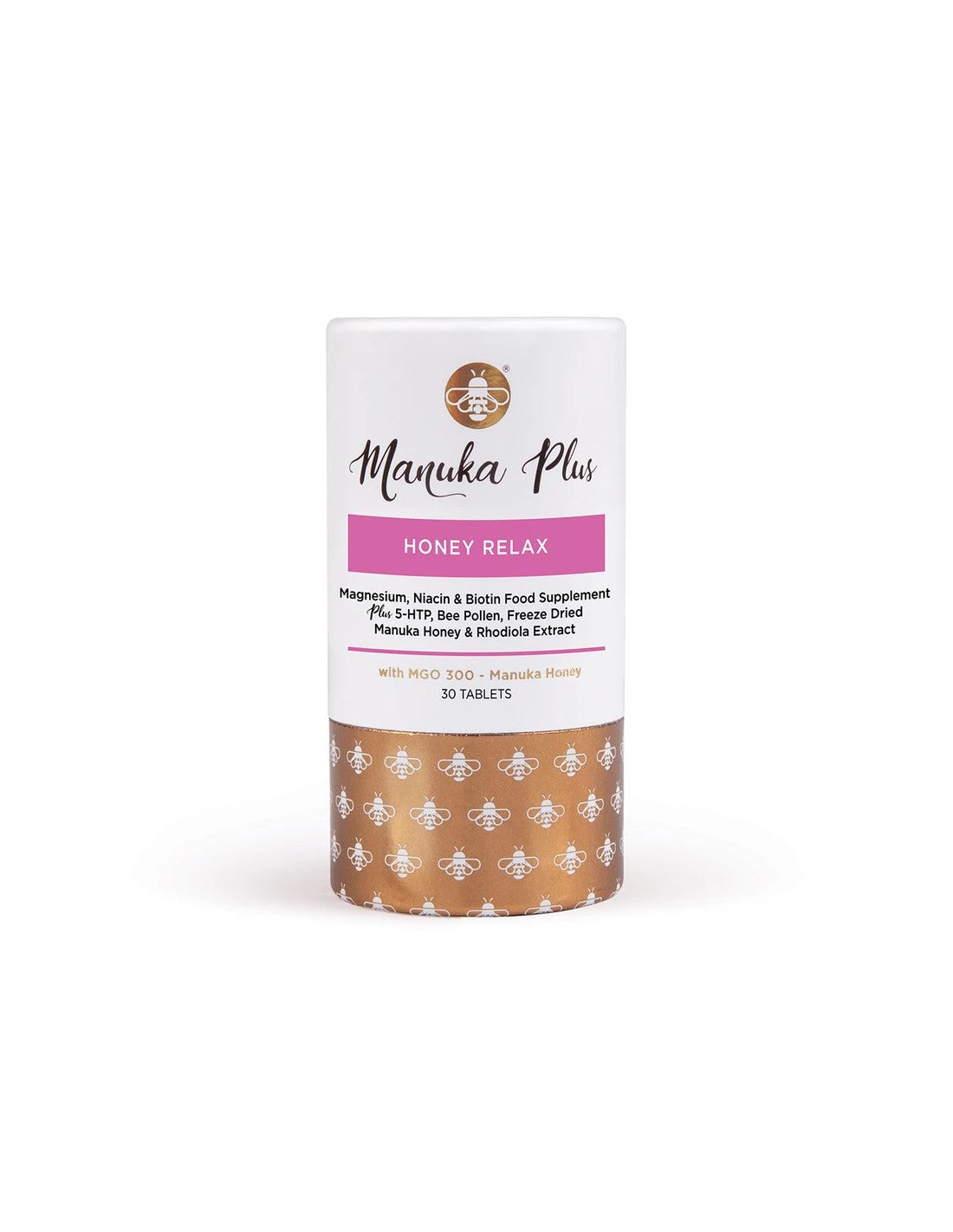 Manuka Plus® Honey Relax/ Formel gegen Müdigkeit und Ermüdung mit Manuka Honig MGO 300 x 30 Tabletten