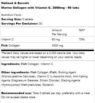 Meereskollagen mit Vitamin C 3000 mg – 90 Tabletten