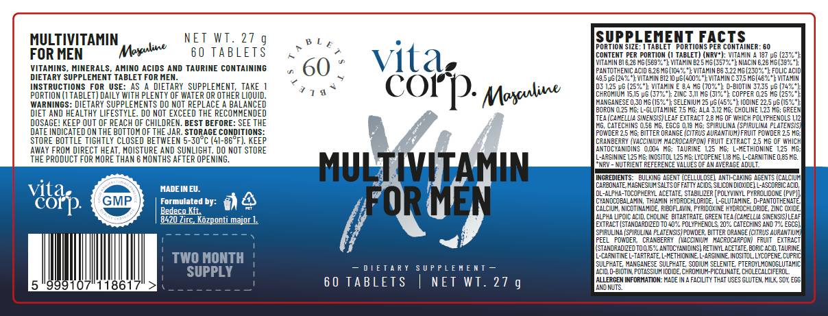 Maskulines MultiVitamin für Männer – 60 Tabletten