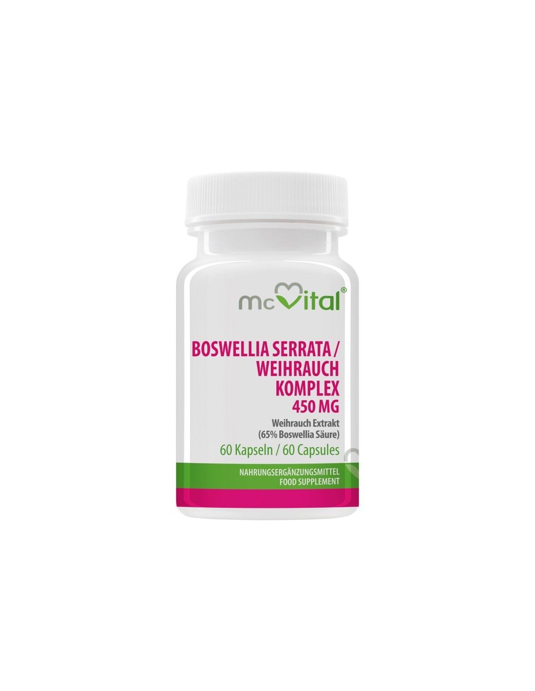 McVital Boswellia mit MSM und Vitamin C – bei Gelenkproblemen, 60 Kapseln