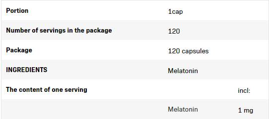Melatonin 1 mg – 120 Kapseln