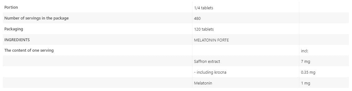 Melatonin Forte 4 mg 120 Tabletten