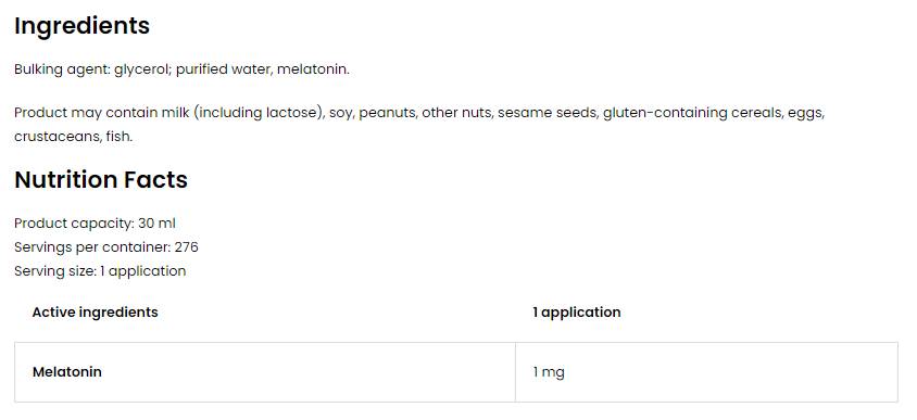 Melatonin-Spray 1 mg 30 ml