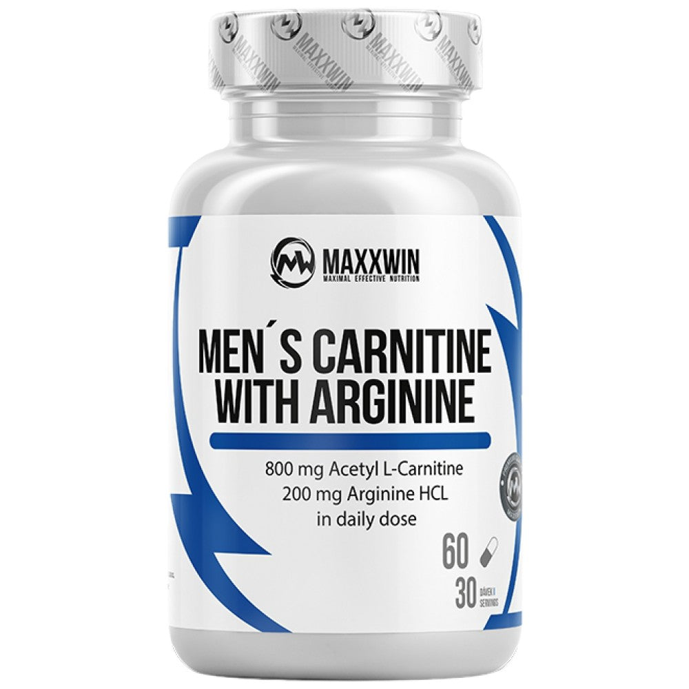 Carnitin für Männer mit Arginin | Acetyl-L-Carnitin + L-Arginin – 60 Kapseln