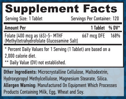 Methylfolat 400 µg/120 Tabletten