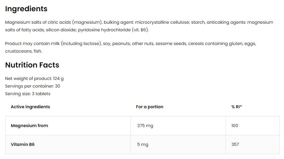 Mg + B6/Magnesiumcitrat + B6 90 Tabletten
