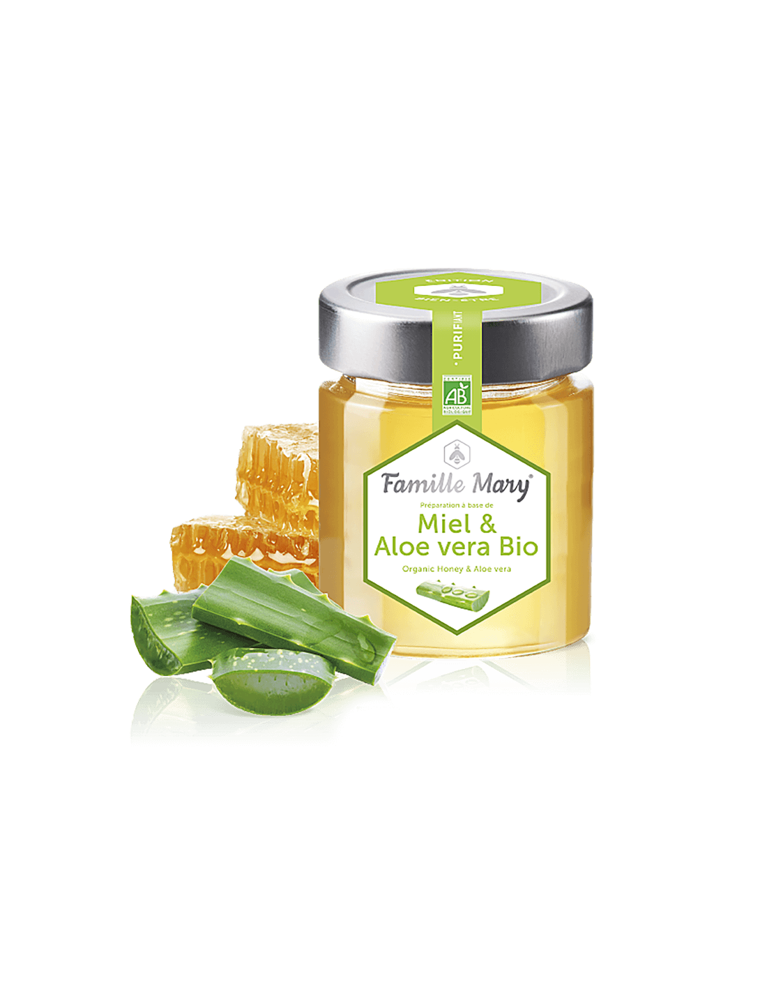 Miel & Aloe Vera Bio/Bio Akazienhonig + Aloe Vera, 170 g Famille Mary
