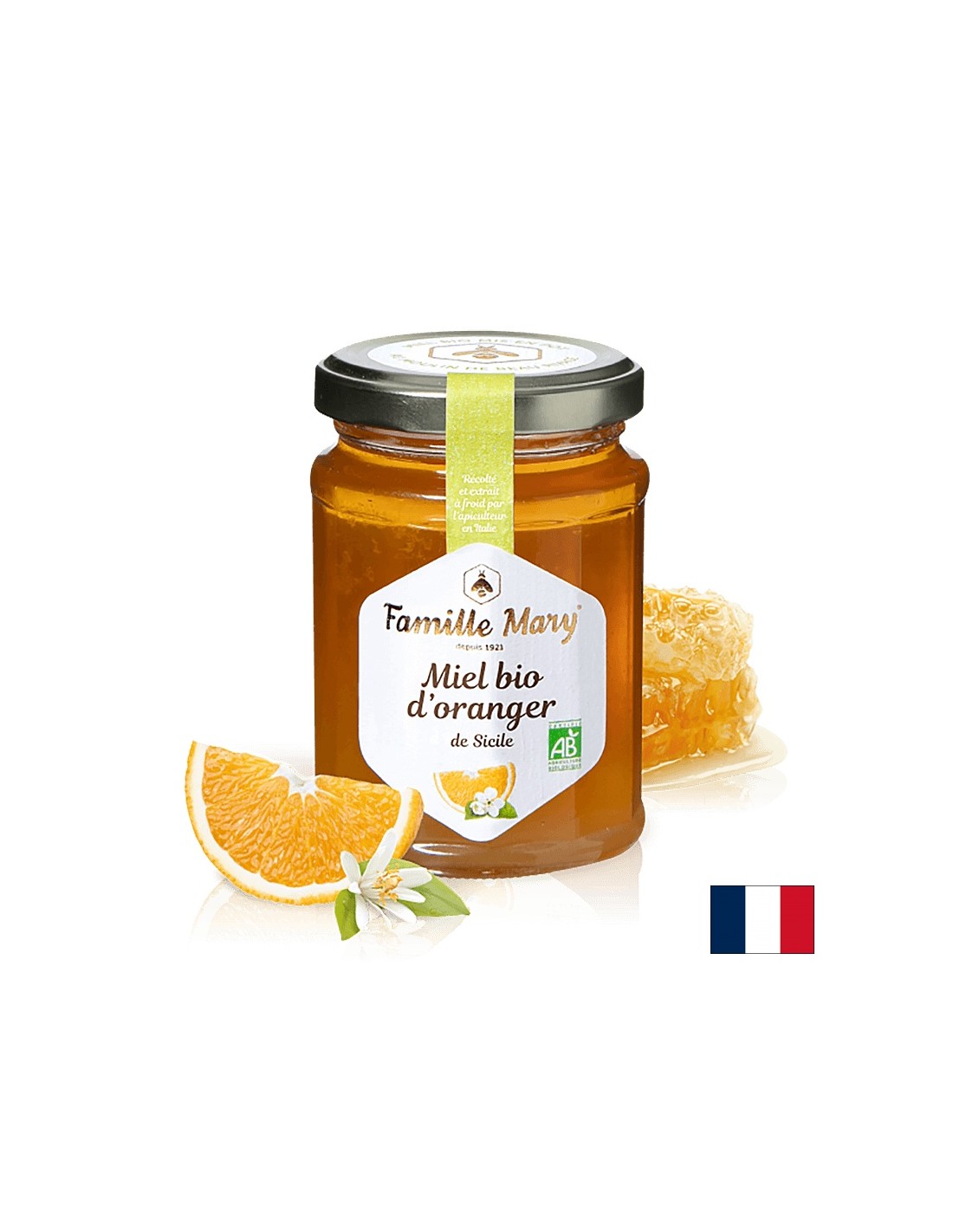 Bio-Honig aus Orangenblüten - Miel bio d'orange, 230 g