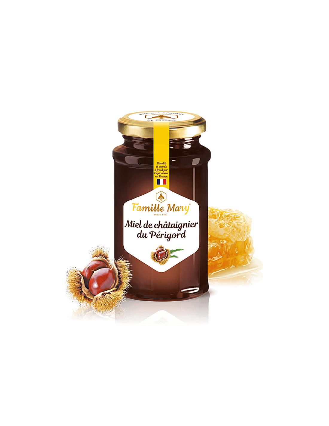 Miel de châtaignier du Périgord/ Französischer Kastanienhonig (essbar) aus der Dordogne, 360 g Famille Mary