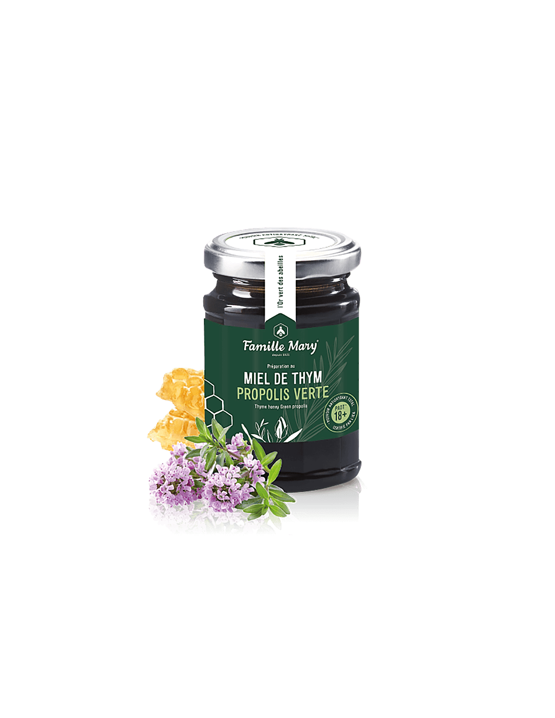 Miel de Thym Propolis Verte/Honig aus Thymian und grünem Propolis, 200 g Famille Mary