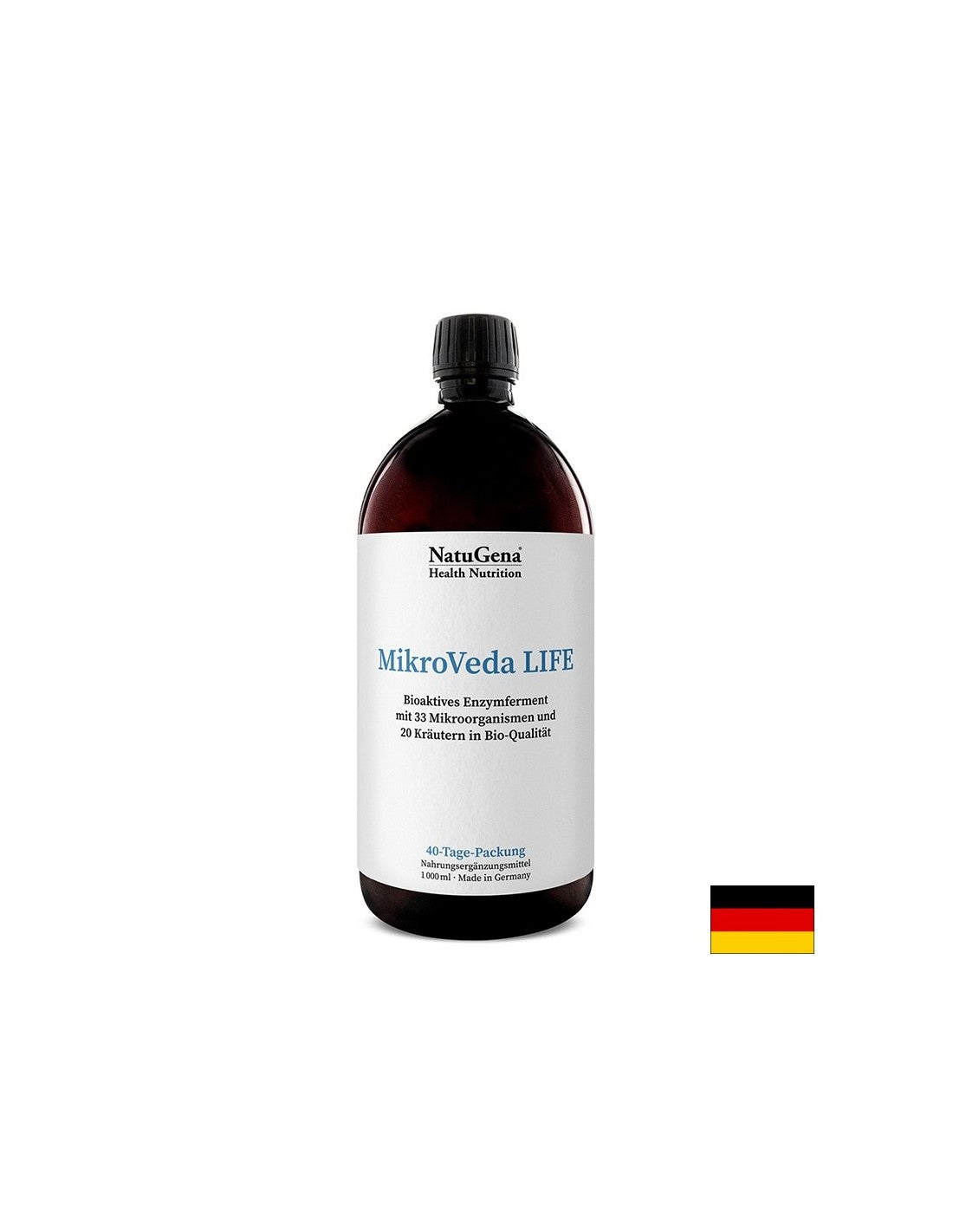 MikroVeda Life – Bioaktives Ferment mit probiotischen Bakterien und Kräuterextrakten, 1000 ml