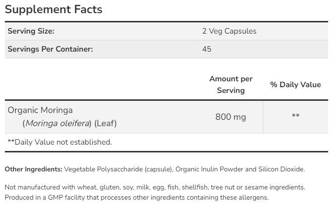 Moringablatt 400 mg – 90 Kapseln