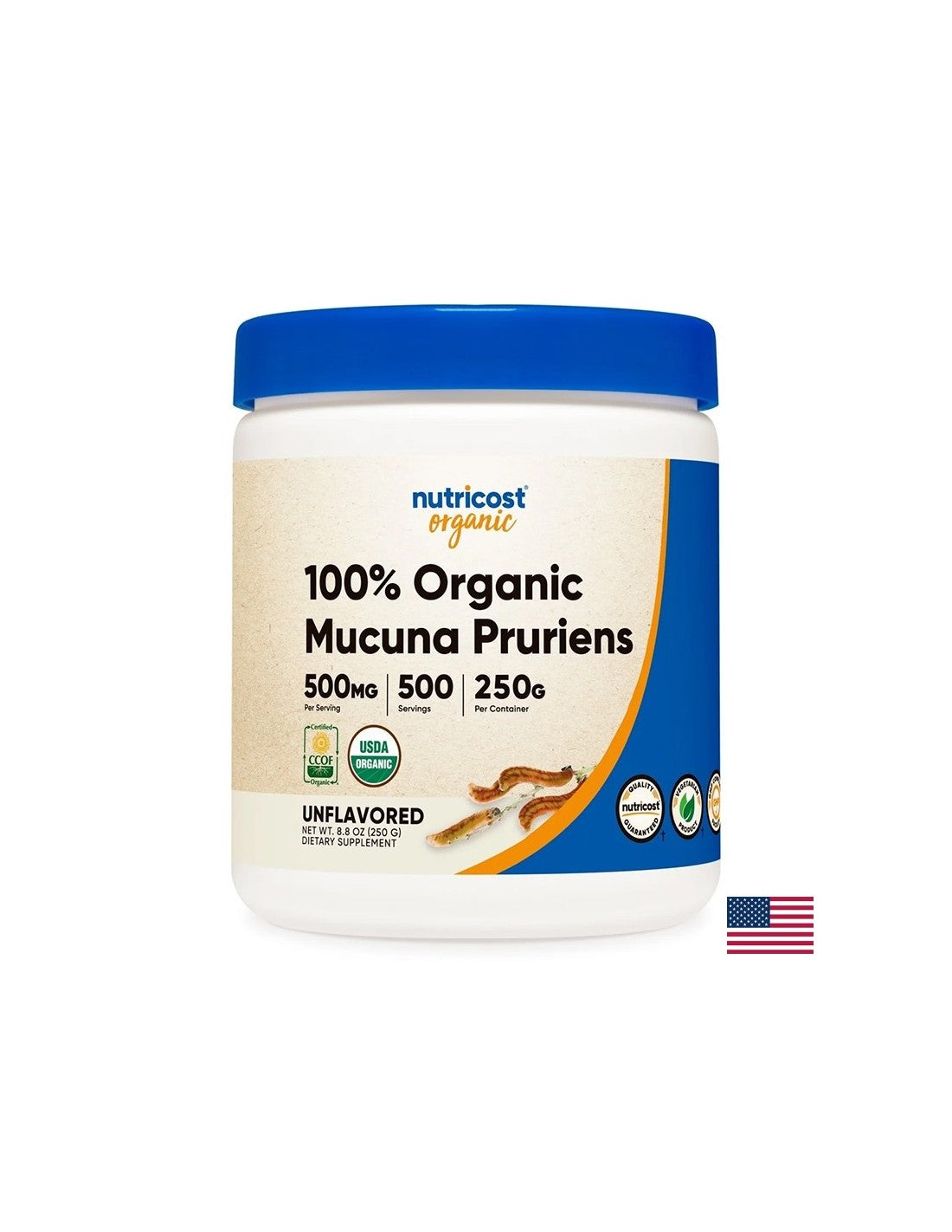 Stress und Angst – Mucuna (Mucuna Pruriens) 400 mg, 250 g Pulver