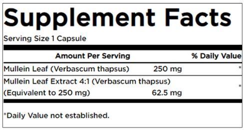 Königskerzenblattextrakt 312,5 mg – 60 Kapseln