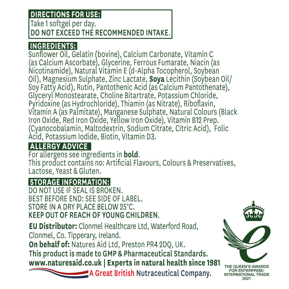Multi-Vitamine und Mineralien (Multi-Vitamine und Mineralien) 90 Kapseln NaturesAid