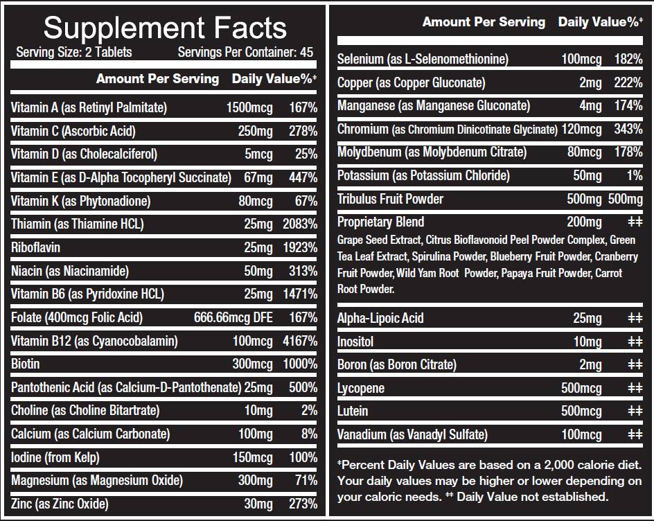 Multivitamintabletten 90 Tabletten