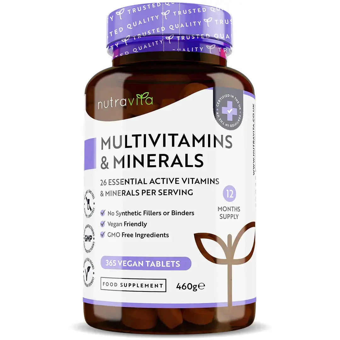 Multivitamine - 26 essentielle Inhaltsstoffe/365 Tabletten, 365 Tage/ <tc>Nutravita</tc>