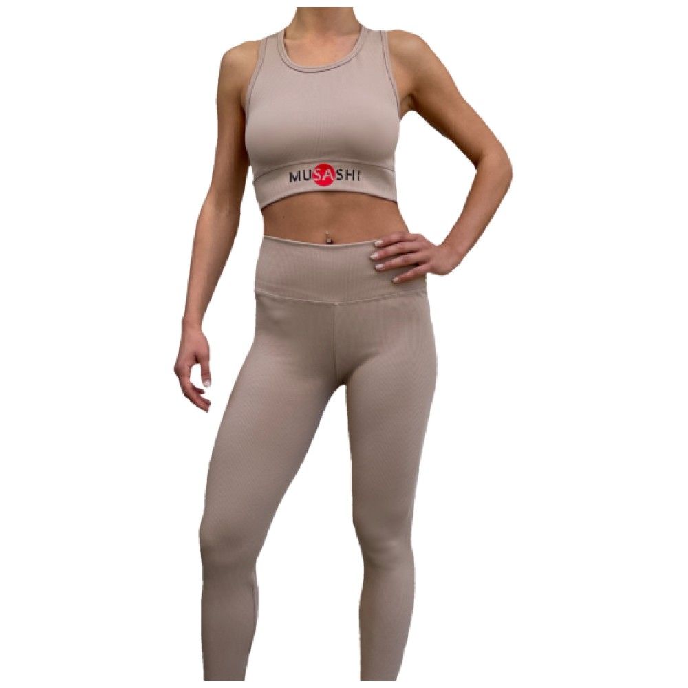 Gerippte Keilabsatzschuhe für Damen – Beige
