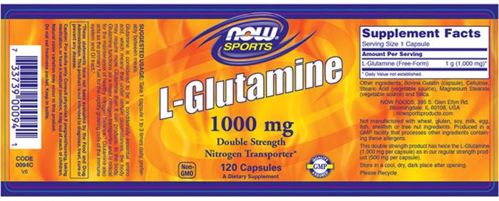 L -Glutamin 1000 mg - 120 Kapseln