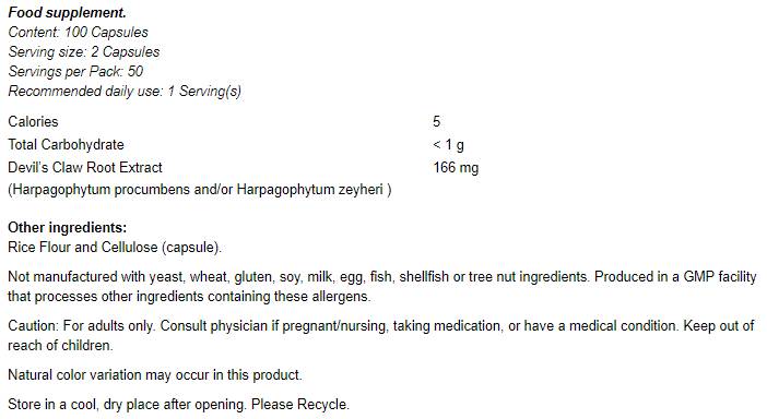 Teufelsklaue - 100 Kapseln