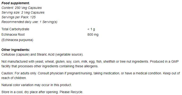 Echinacea 400 mg - 100 Kapseln