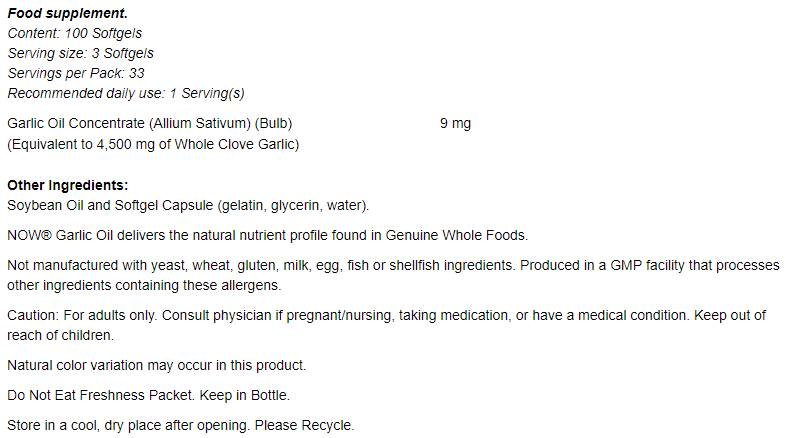Knoblauchöl 1500 mg - 100 Gelkapseln