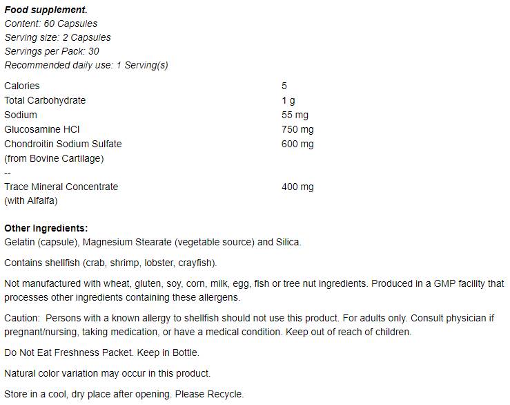 Glucosamin & Chondroitin mit Spurenmineralkonzentrat - 120 Kapseln