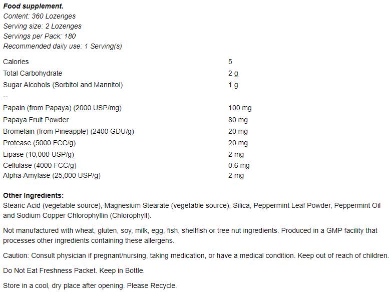 Papaya -Enzyme - 360 kaubare Tabletten