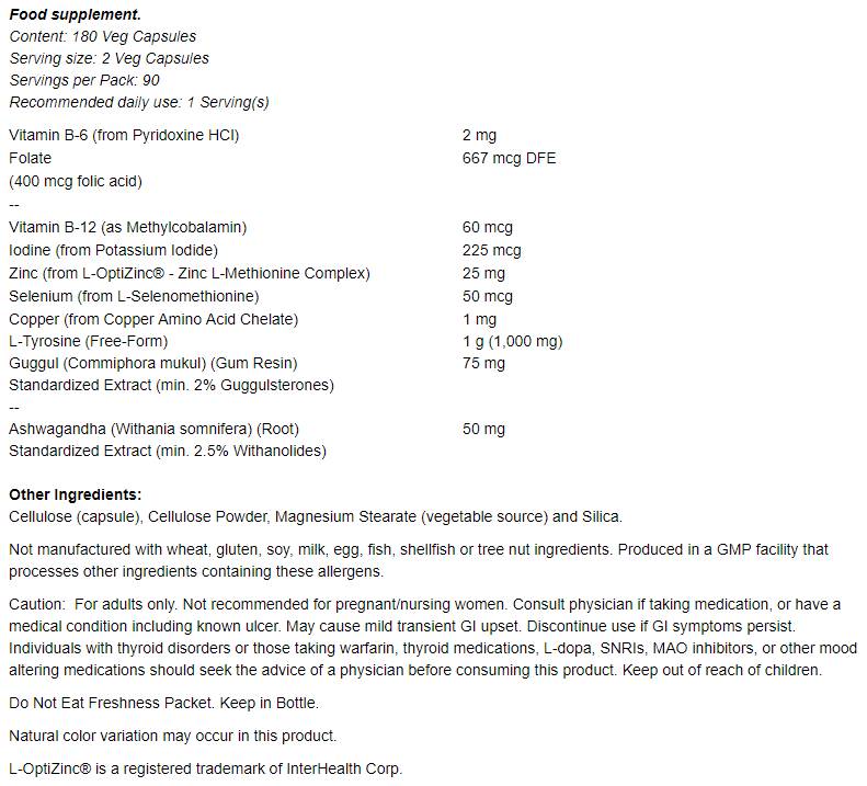 Schilddrüsenergie - 180 Kapseln