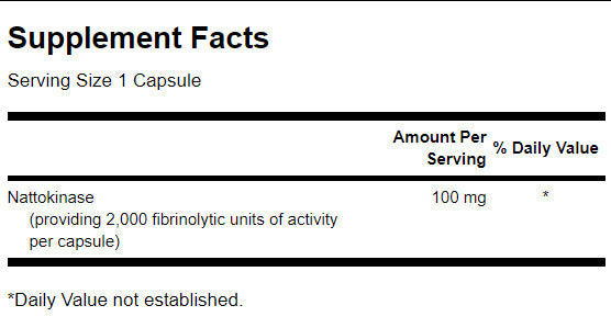 Nattokinase 2.000 fibrinolytische Einheiten 100 mg – 30 Kapseln