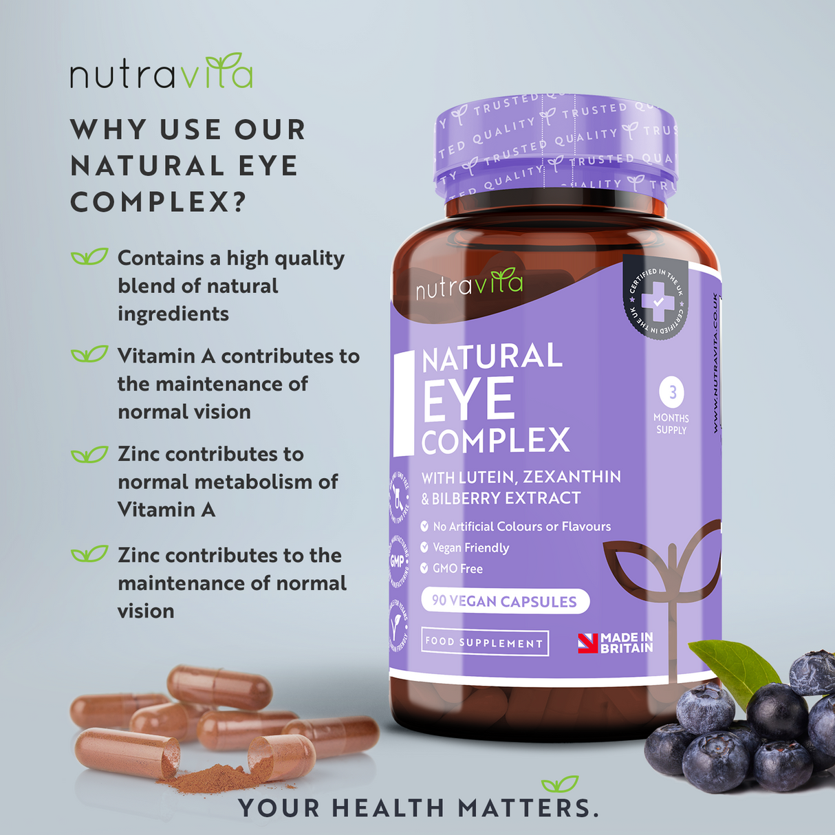 Augenvitamine /natürlich/ - Natural Eye Complex 90 vegane Kapseln
