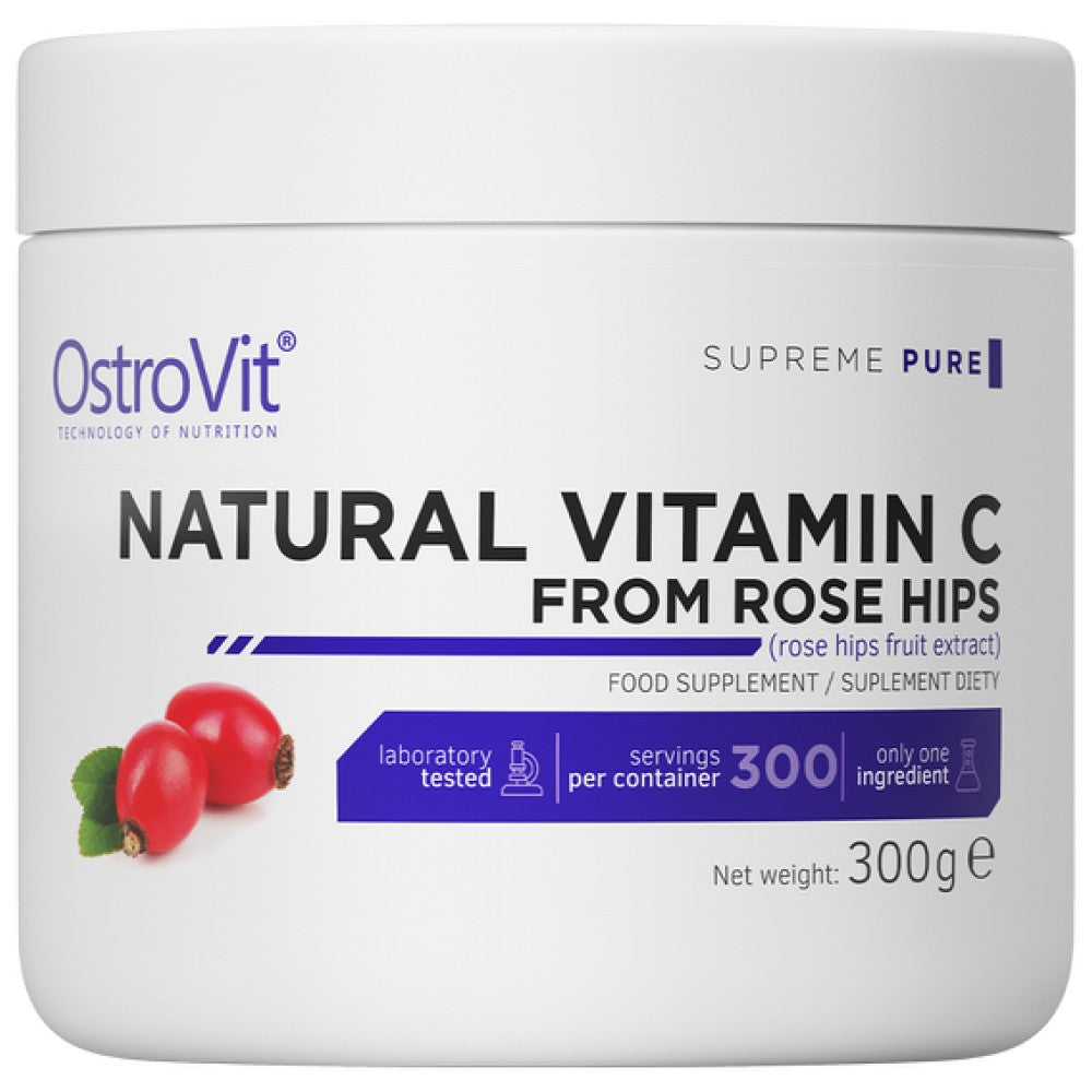 Natürliches Vitamin-C-Pulver/aus Hagebutten 300 Gramm