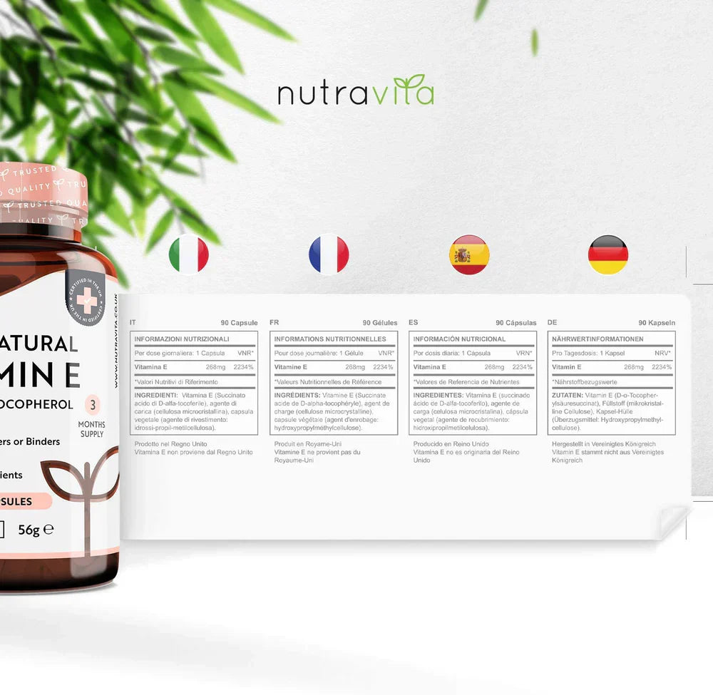 Natürliches Vitamin E 400 IE 90 Kapseln