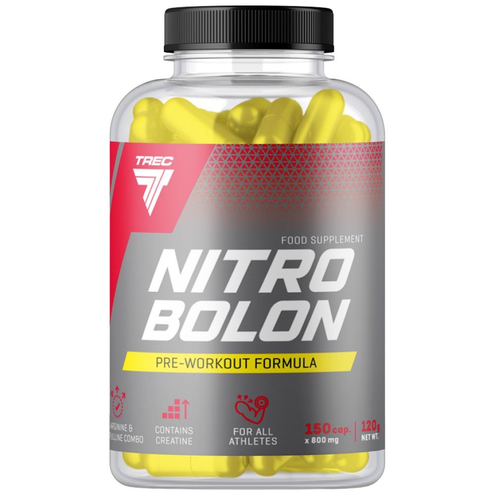 Nitrobolon | Stimulanzienfreie Pre-Workout-Kapseln – 150 Kapseln