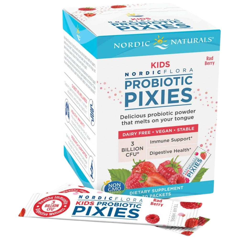 Nordic Flora Kids Probiotische Pixies | 3 Milliarden aktive Zellen – 30 Packungen
