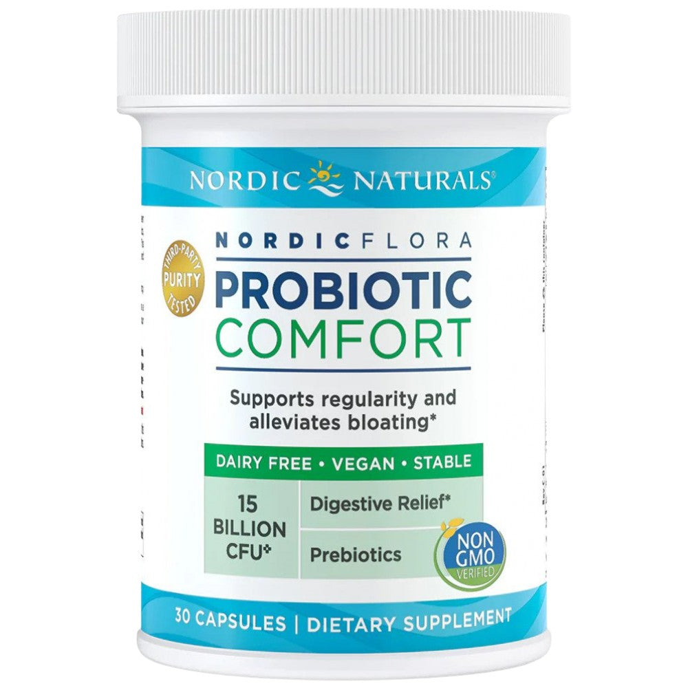Nordic Flora Probiotischer Komfort | 15 Milliarden aktive Zellen – 30 Gelkapseln
