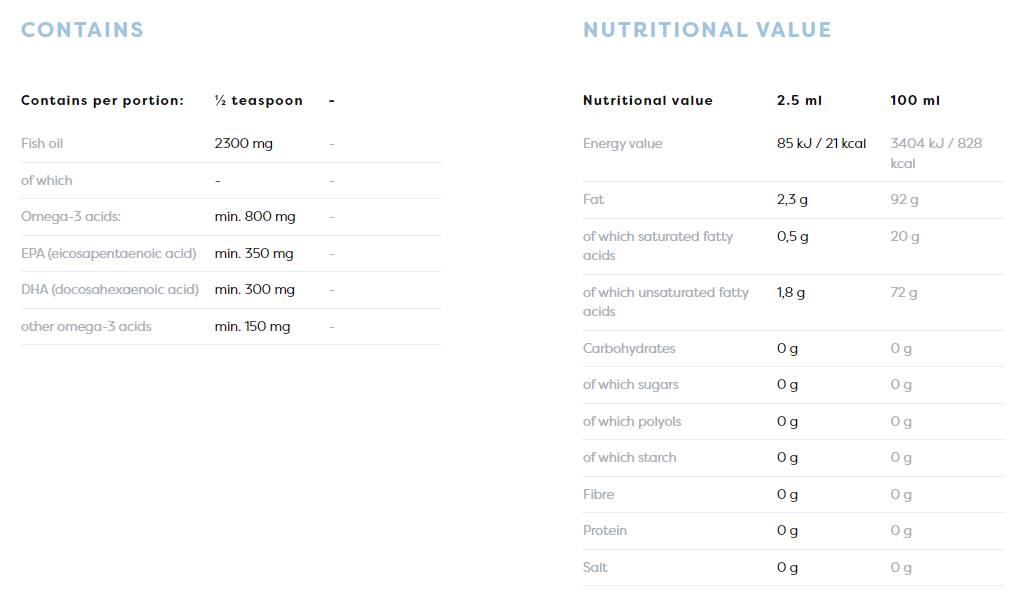 Tägliche Omega Kids Liquid | Natürliche Zitronengeschmack - 250 ml